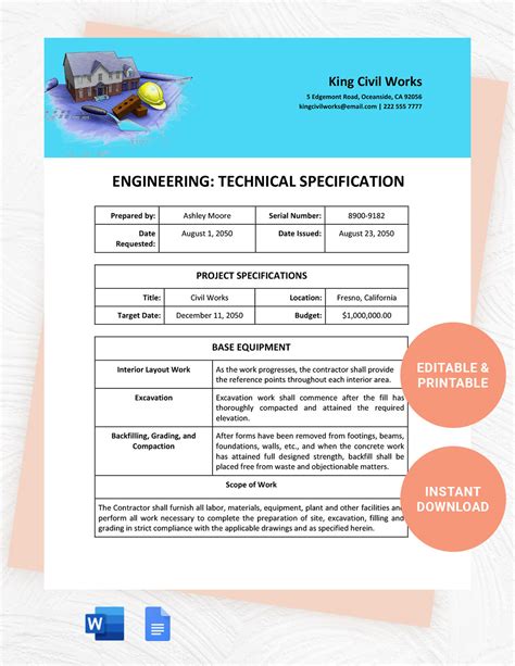 Technical Speciﬁ cations.